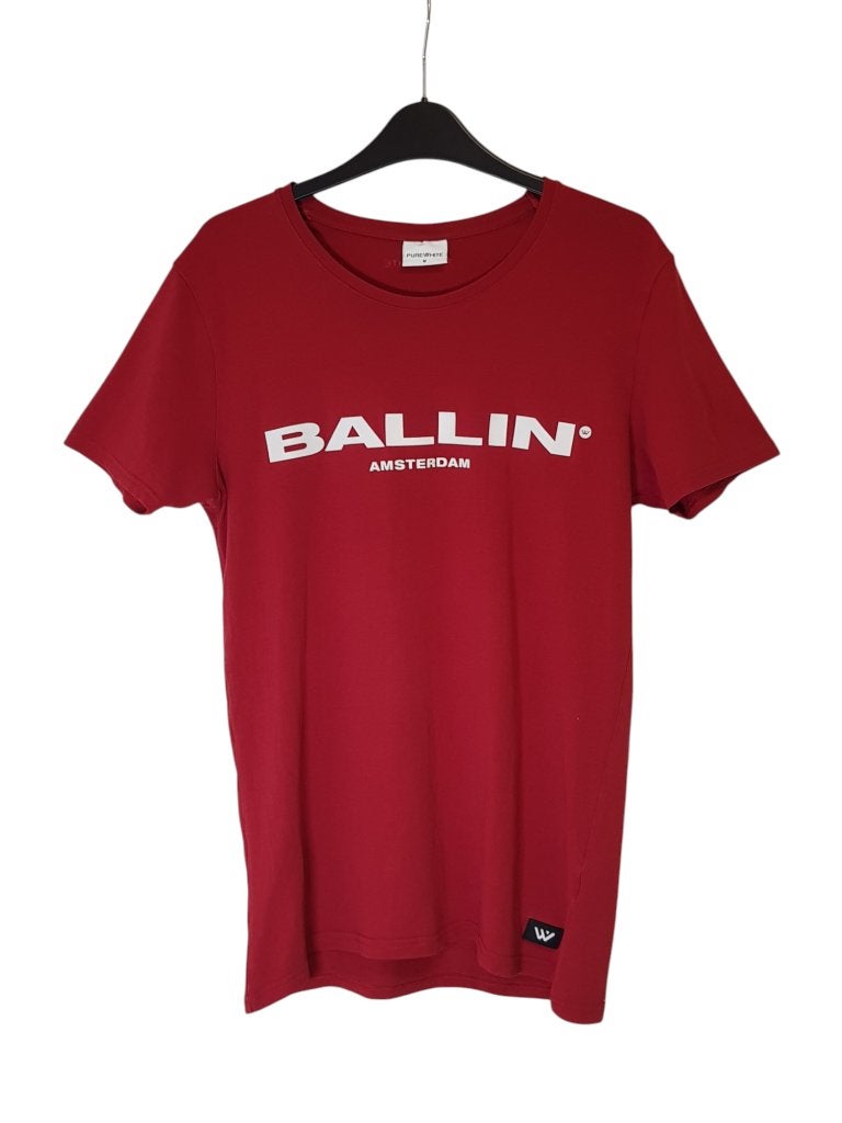 Prachtige rood BALLIN shirt maat M. ZGAN, Verzenden, Ballin Amsterdam, Zo goed als nieuw, Rood