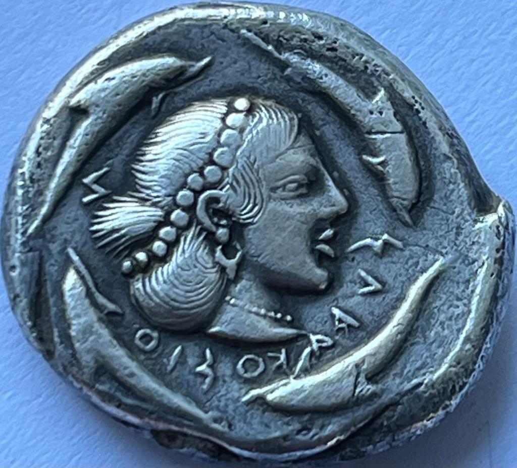 Sicilië zeer zeldzame tetradrachme 480-406 voor Christus, Postzegels en Munten, Munten | Europa | Niet-Euromunten, Ophalen of Verzenden