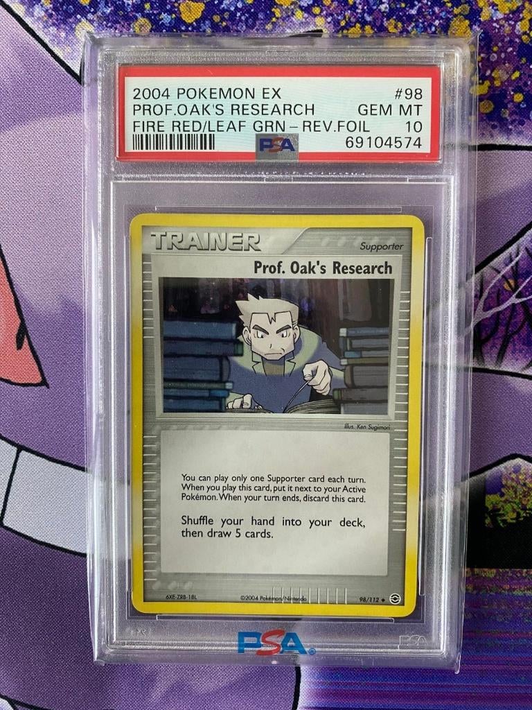 Professor's Oak Research Reverse - Fire red LG - PSA 10, Ophalen of Verzenden, Nieuw, Losse kaart, Foil