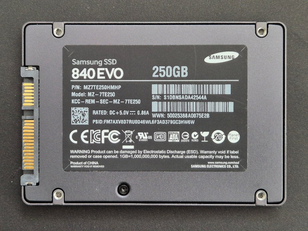 Samsung SSD 840 EVO 250GB met Windows 11 Pro, Computers en Software, Harde schijven, Intern, Samsung SSD, Ophalen of Verzenden