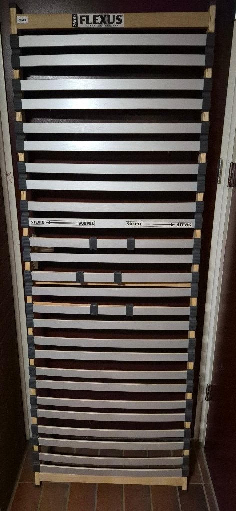 Lattenbodem 70x200 Flexus 2600, twee stuks, Ophalen, 70 cm of minder, Tweepersoons, Zo goed als nieuw