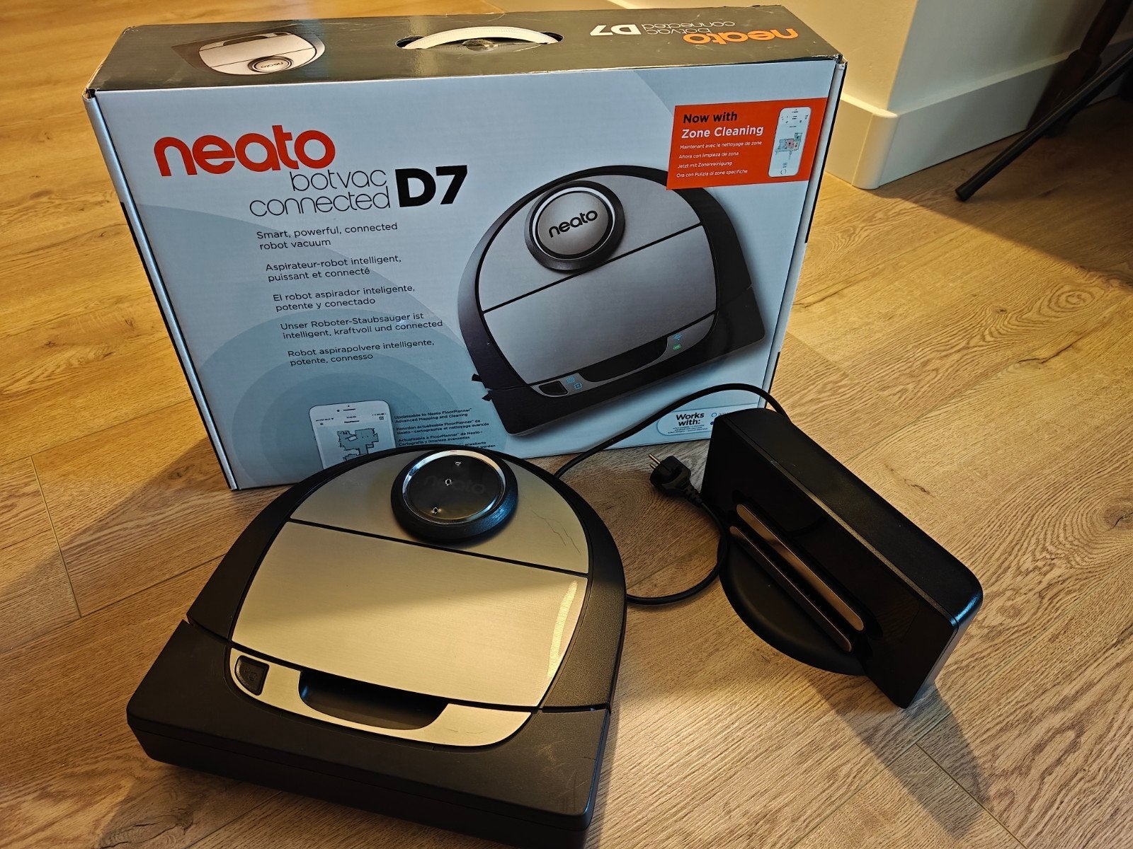 Neato Botvac Connected D7 Robotstofzuiger, Witgoed en Apparatuur, Gebruikt, Ophalen of Verzenden, Geschikt voor harde vloeren