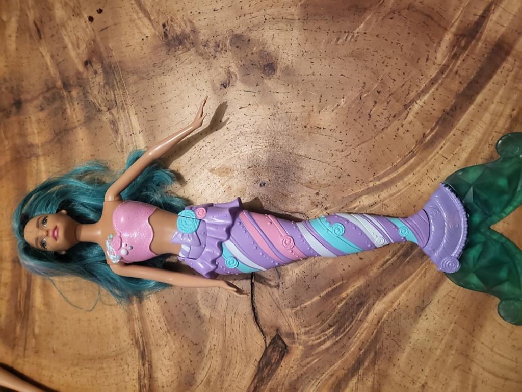 Barbie Zeemeermin Pop met Blauw Haar, Ophalen of Verzenden, Gebruikt, Barbie