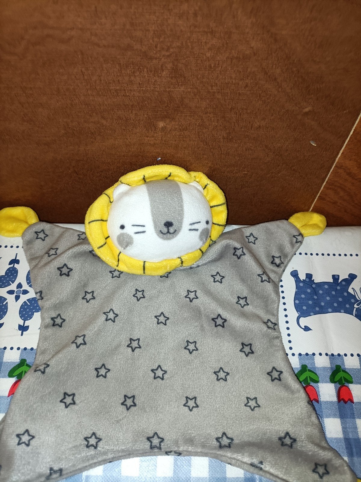 Leeuw knuffeldoekje Zeeman grijs met geel, Ophalen of Verzenden