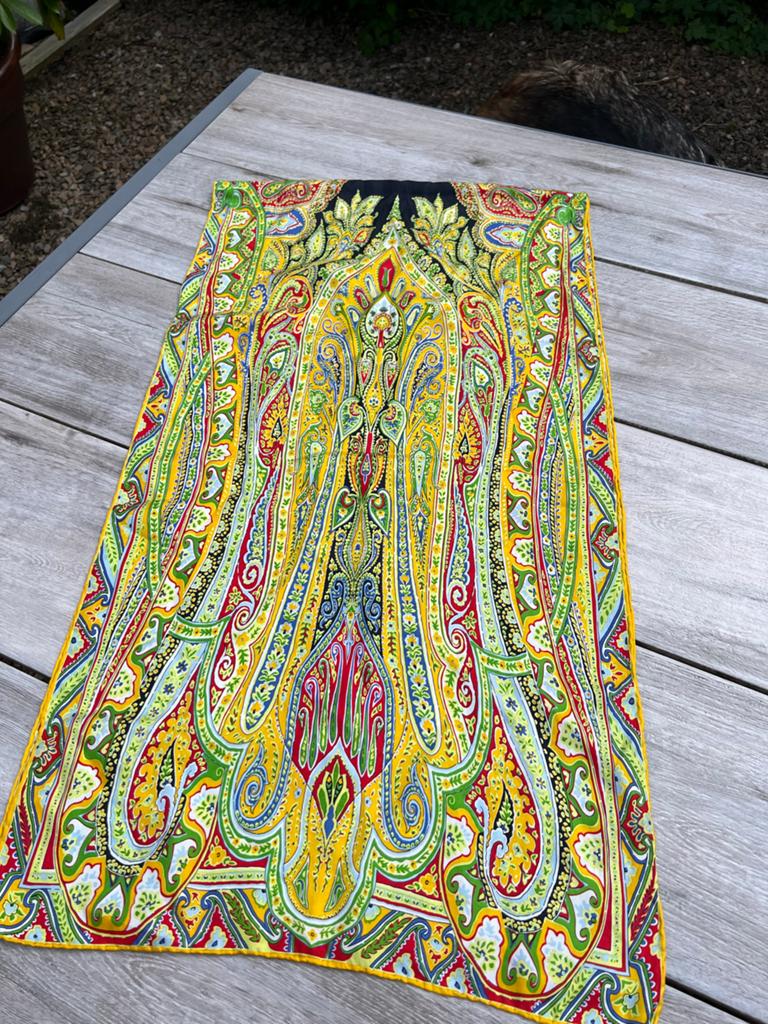 Kleurrijke Paisley Sjaal/Stola - Zijde-look, Ophalen of Verzenden, Zo goed als nieuw