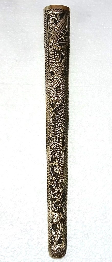 Luxe Zilverkleurige Pendok "Tatahan Naga Surakarta" PNS01, Zilver, Verzenden, Overige typen, Handgemaakt