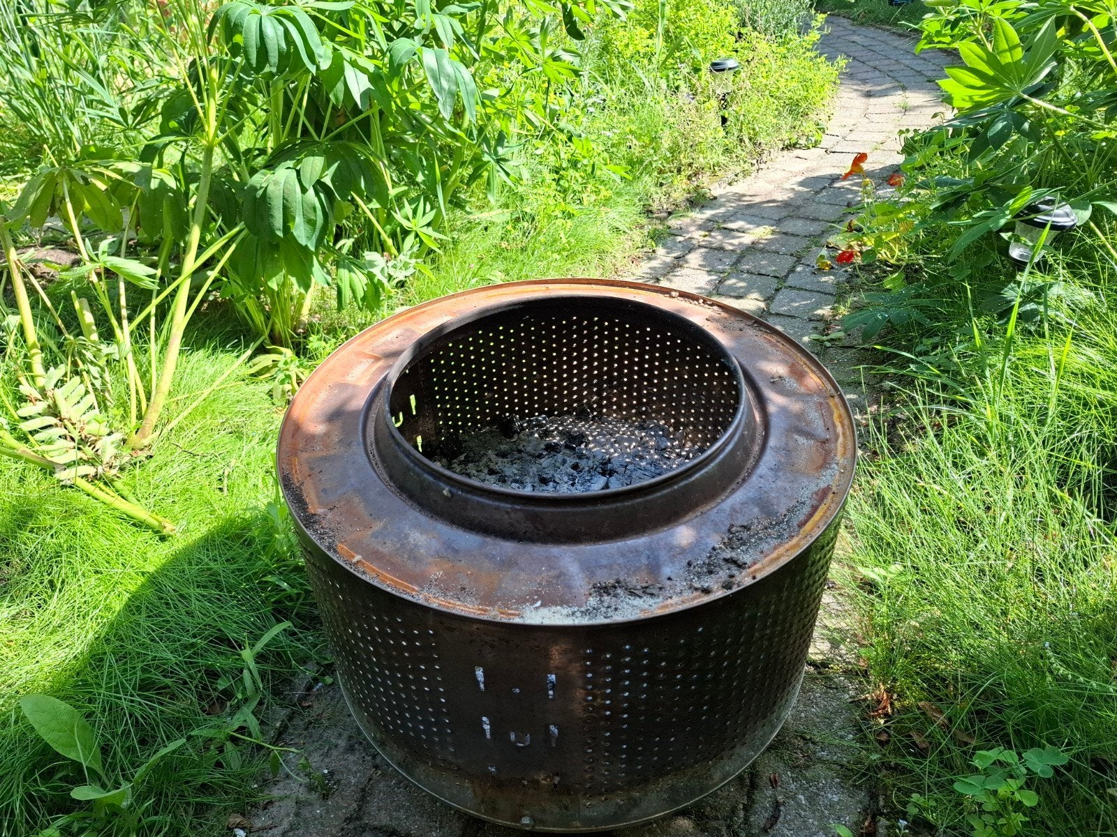 Unieke vuurton/vuurkorf van wasmachinetrommel, Tuin en Terras, Ophalen, Gebruikt, Vuurton