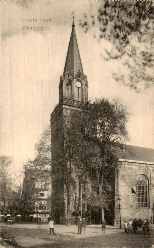 Enschede - Groote Kerk - Toren, Ophalen of Verzenden, Voor 1920, Gelopen, Overijssel