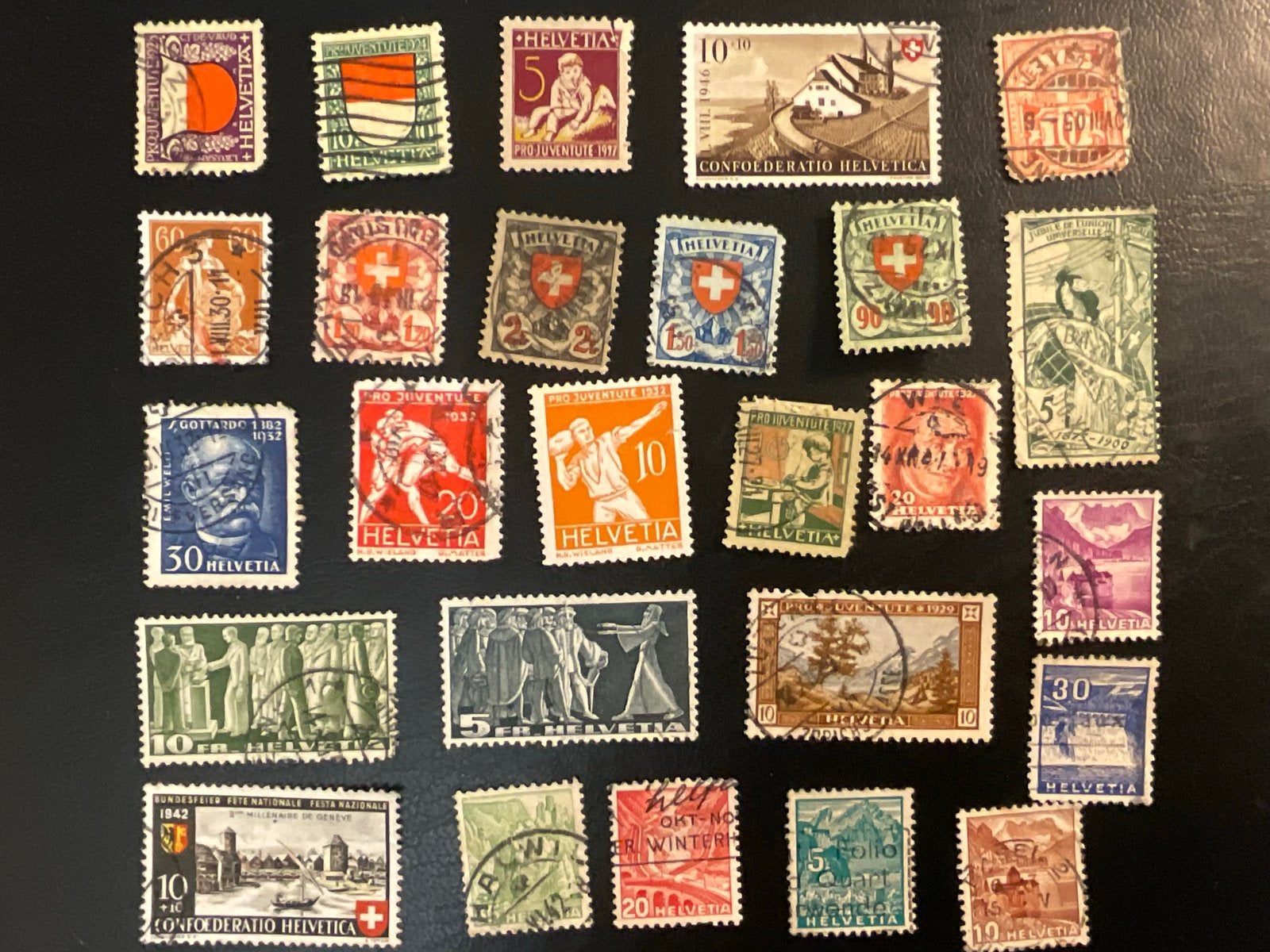 Historische Zwitserse postzegelcollectie - Helvetia, Verzenden, Gestempeld