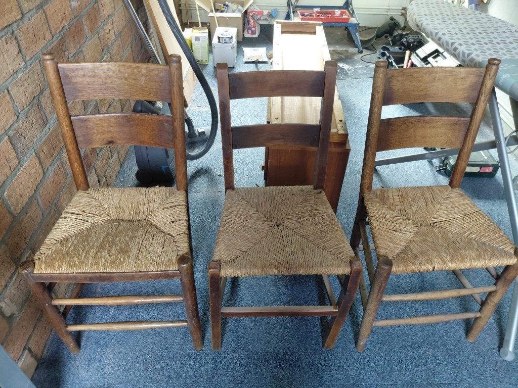 Houten oude stoelen, Ophalen, Gebruikt, Hout, Drie