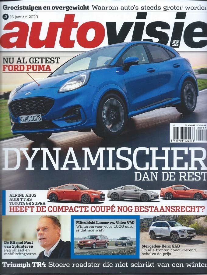 Autovisie 2 2020: Alpine A110 - Audi TT RS - Toyota GR Supra, Ophalen of Verzenden, Gelezen, Algemeen
