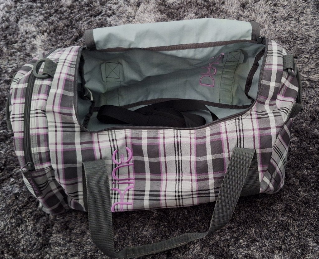 zgan dakine 51l reistas grijs wit lila, 40 tot 60 cm, 30 cm of meer, Ophalen of Verzenden, Zo goed als nieuw