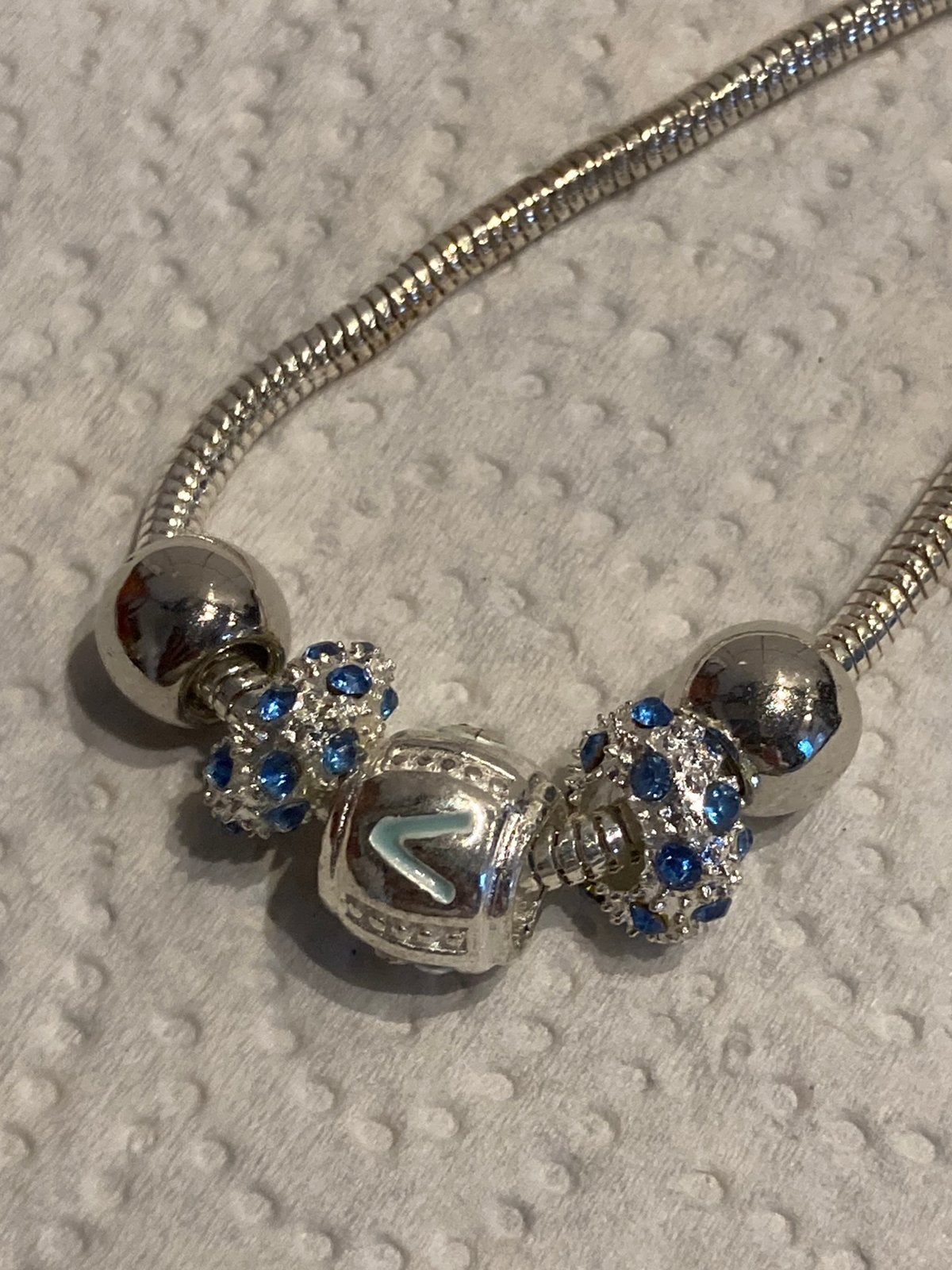 Armband blauw, Ophalen of Verzenden, Zo goed als nieuw, Blauw