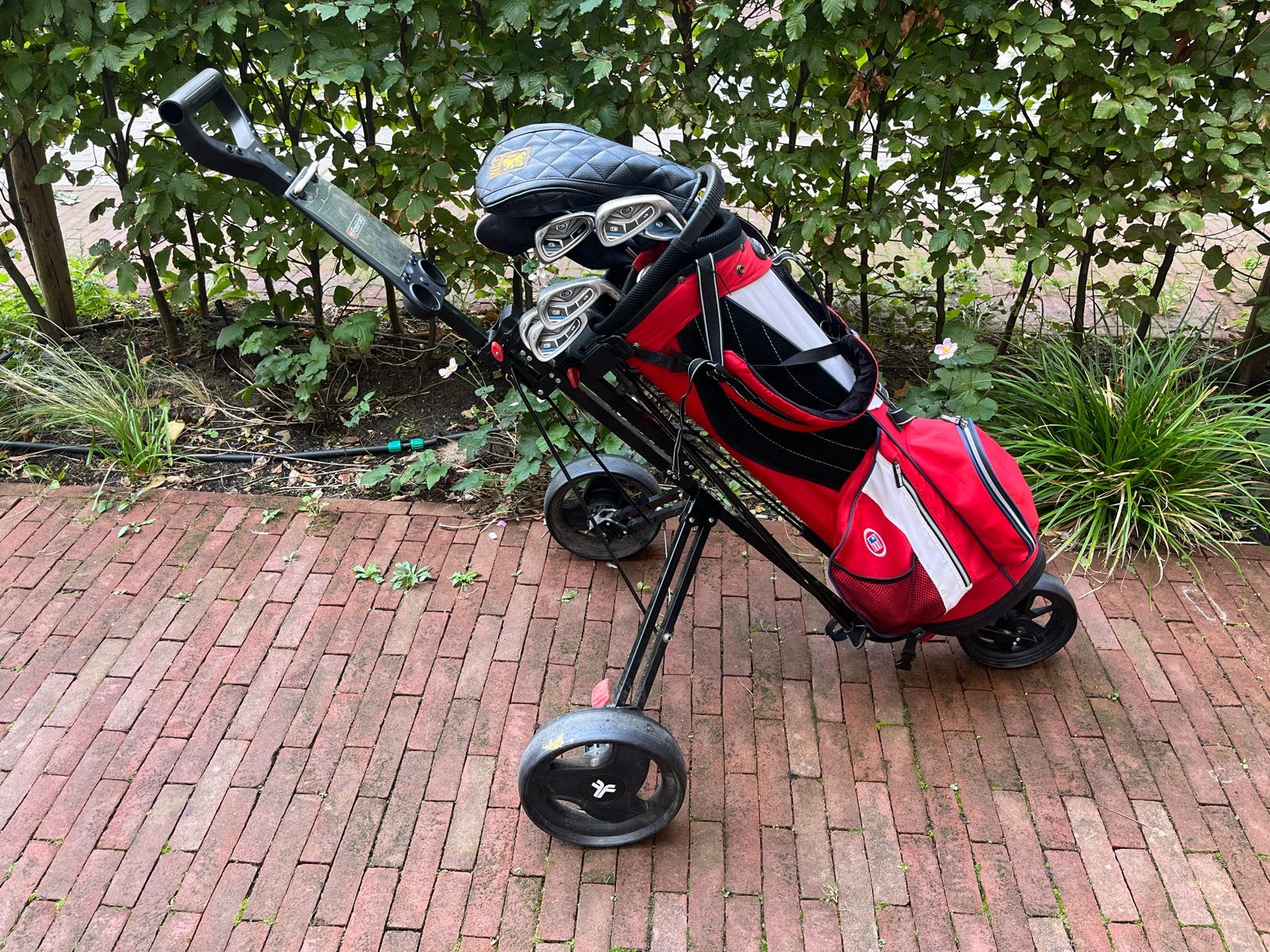 US Kids Golfset Tour series 57 met Fastfold golftrolley, Sport en Fitness, Ophalen of Verzenden, Gebruikt, Set, Overige merken