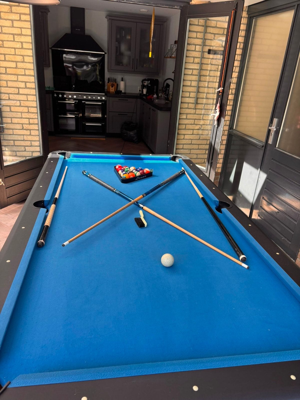 Mooie pooltafel met accessoires, Ophalen, Gebruikt, Pooltafel