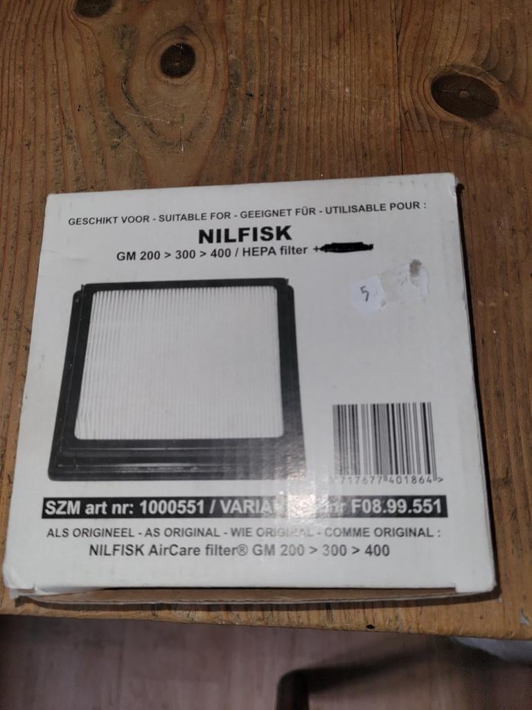 Nilfisk filter (nieuw), Ophalen, Nieuw