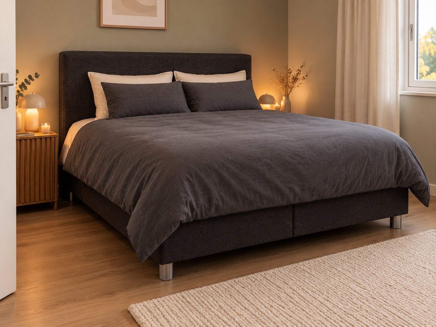 Boxspring 160x200 met EMMA topper van Beter Bed, Ophalen, Gebruikt, Tweepersoons, 200 cm