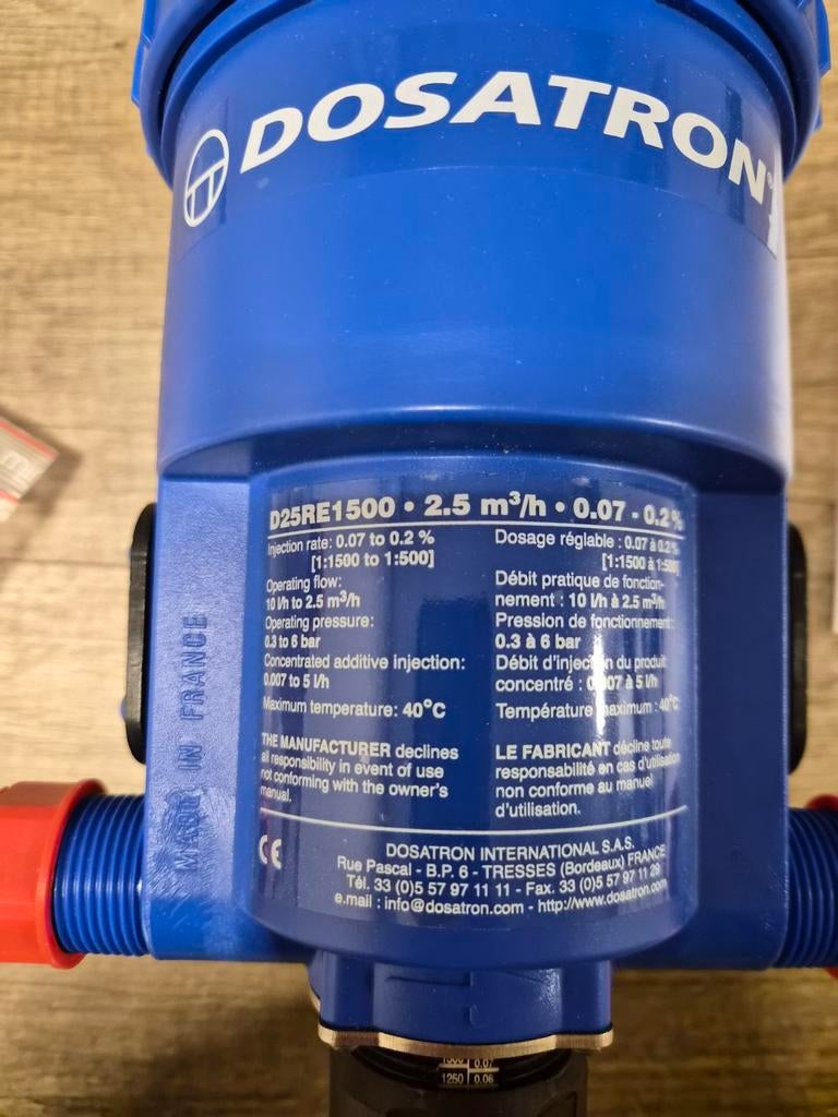 Dosatron D25RE1500 Doseerpomp - Nieuw, Ophalen of Verzenden, Nieuw