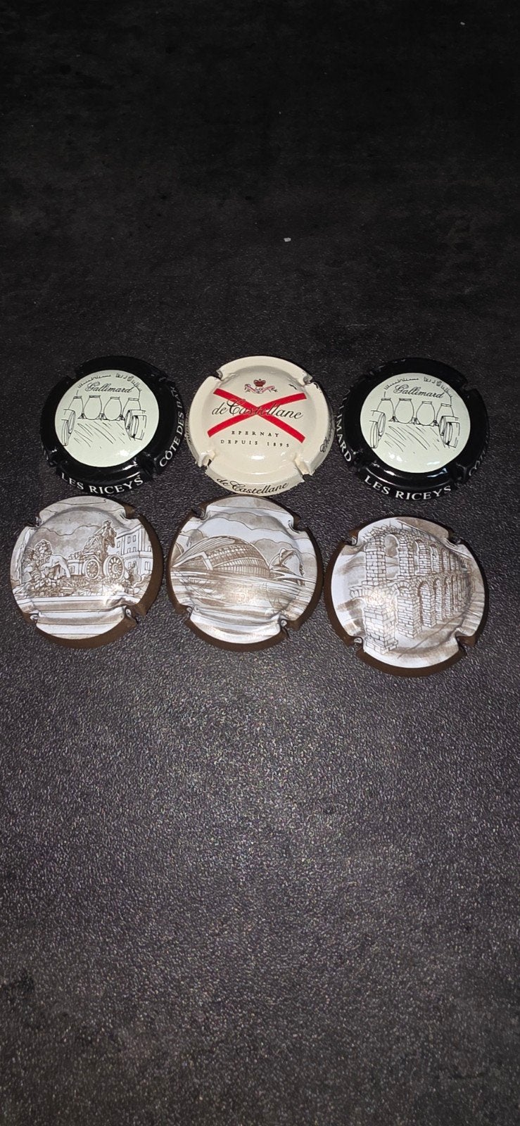 Set van 6 unieke champagnecapsules - verzamelobjecten, Ophalen, Gebruikt