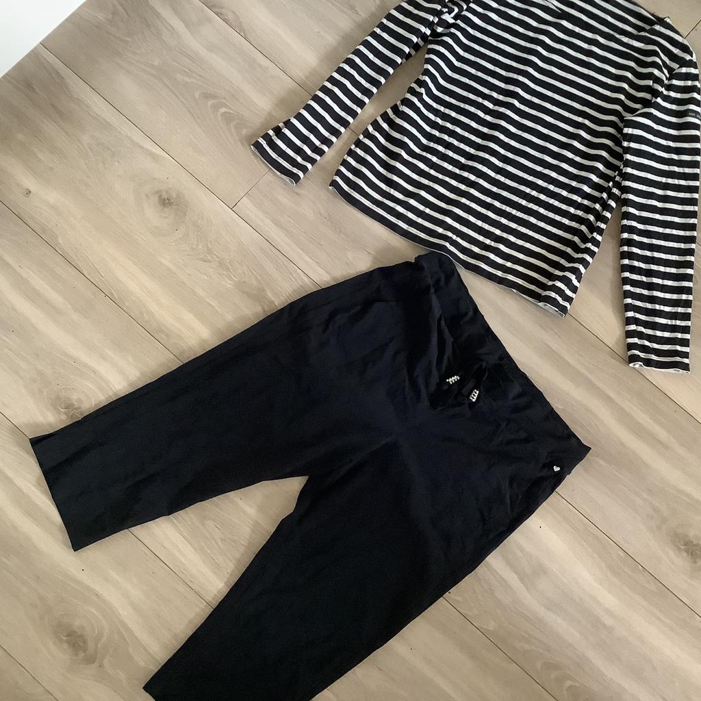 Travelstof set xl capri Helena Hart top Saint James, Kleding | Dames, Kort, Zwart, Maat 46/48 (XL) of groter, Ophalen of Verzenden