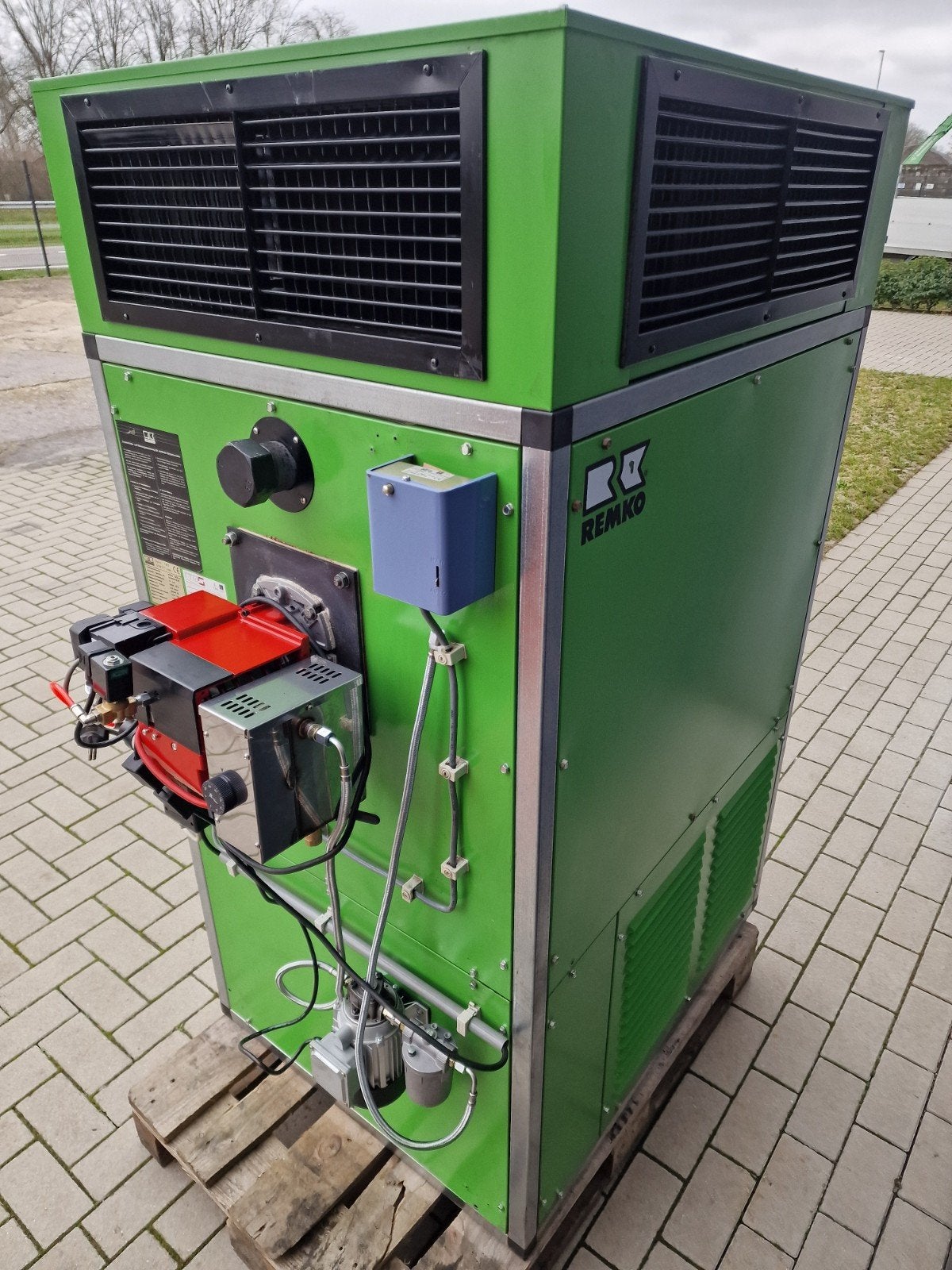 Remko 58 kw werkplaatskachel afgewerkte olie, 30 tot 80 cm, Minder dan 60 cm, Ophalen of Verzenden, Kachel