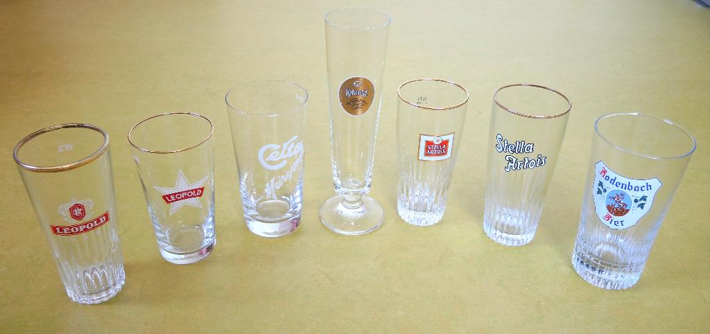 Bierglazen - 7 verschillende bierglazen - Gratis, Verzamelen, Biermerken, Ophalen, Zo goed als nieuw, Glas of Glazen, Overige merken