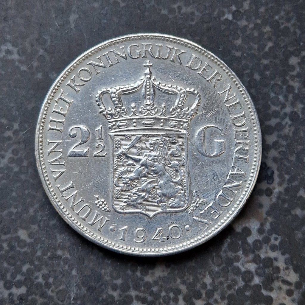 Zilveren rijksdaalder 1940 Wilhelmina, Zilver, Ophalen of Verzenden, Koningin Wilhelmina, Losse munt