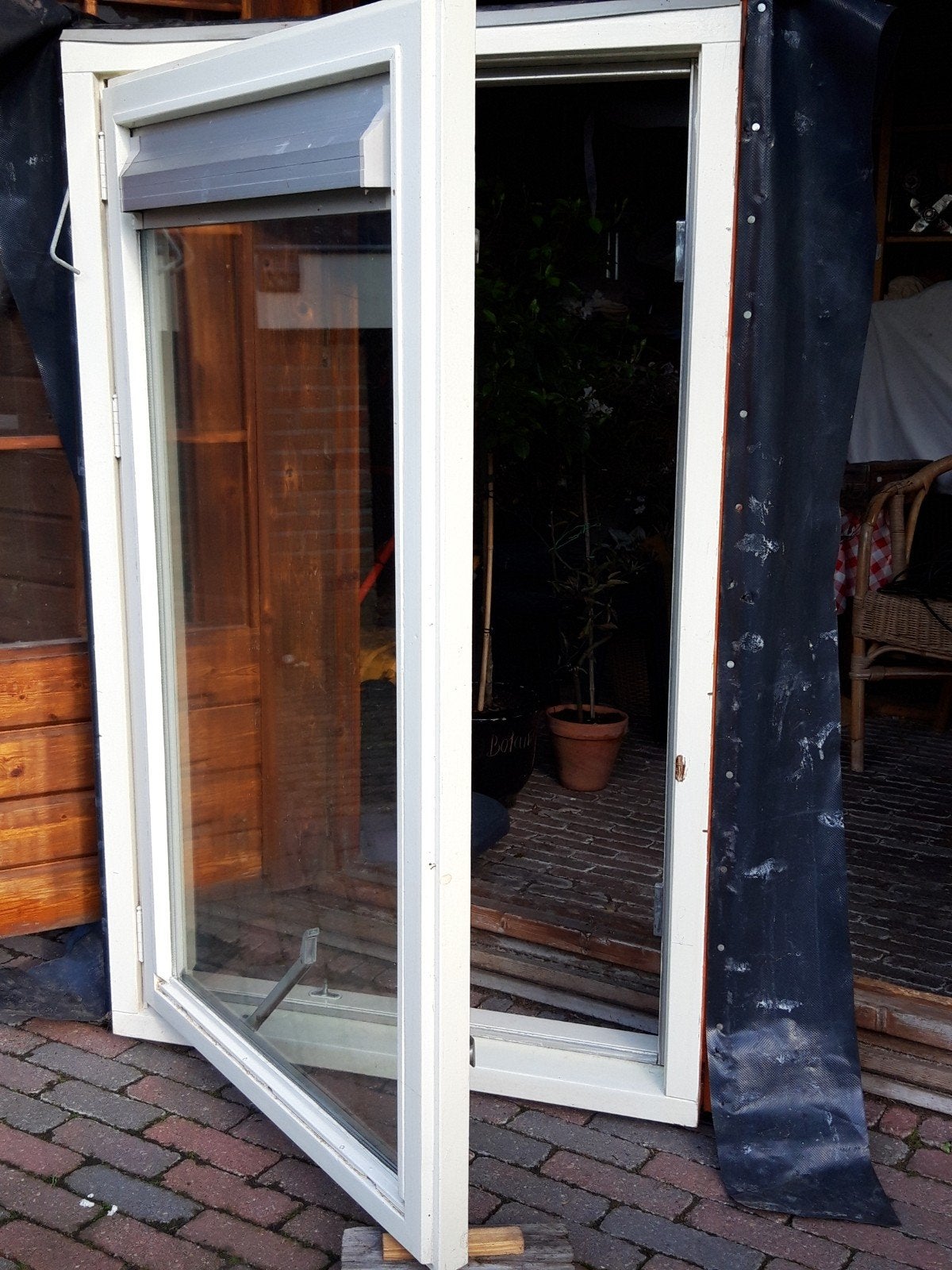 kozijn met draairaam hardhout  ., Raamkozijn, 75 tot 150 cm, Hout, Ophalen