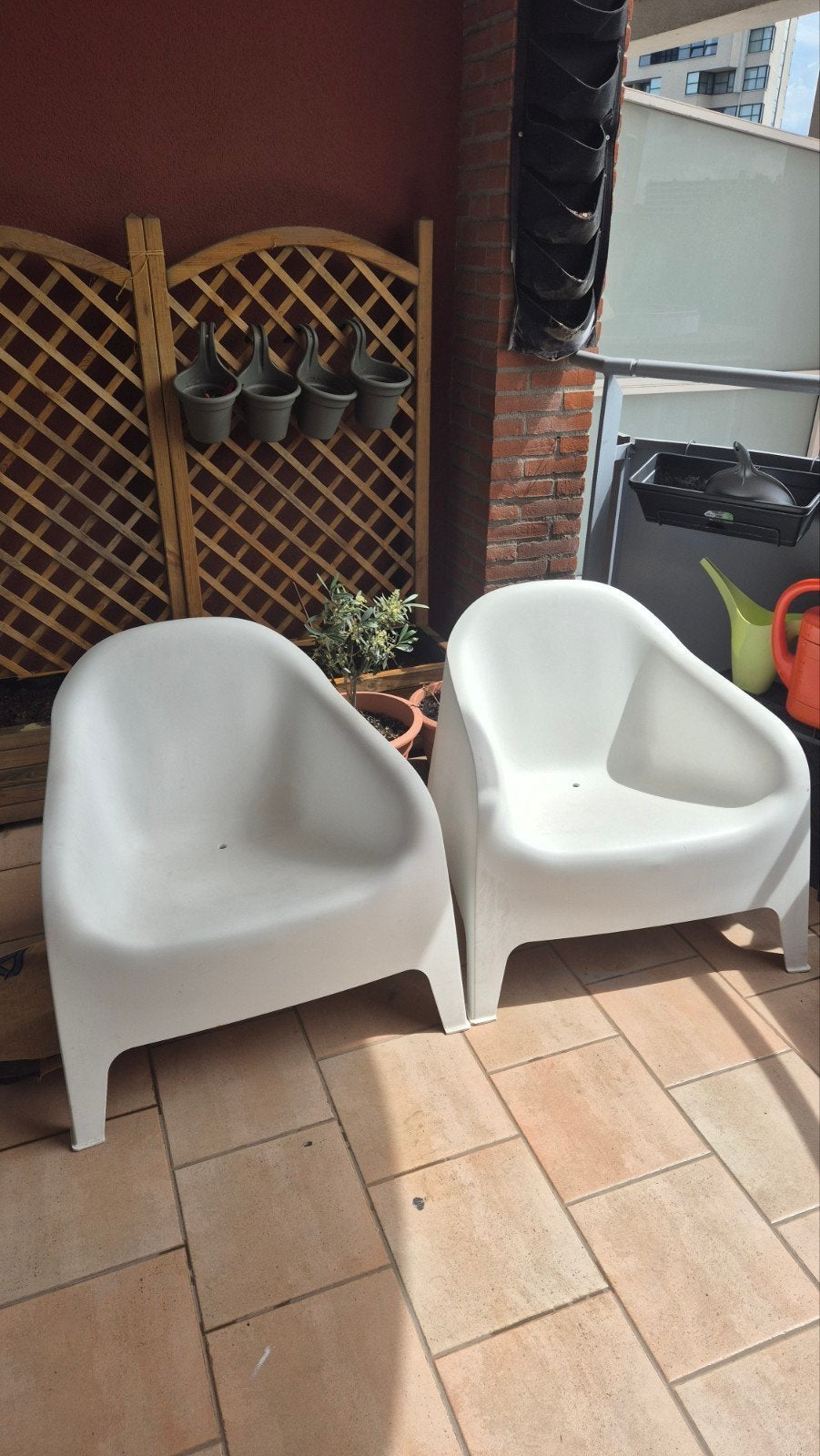Skarpö Tuinstoel x2, Tuin en Terras, Tuinstoelen, Ophalen, Gebruikt, Kunststof, Stapelbaar