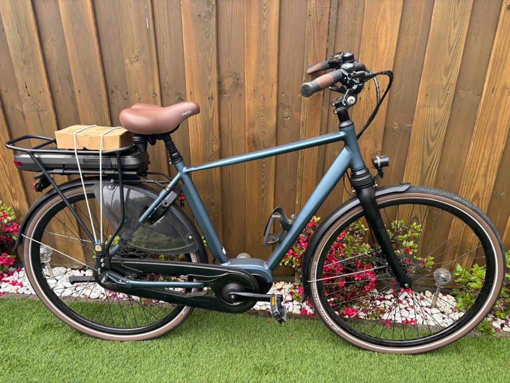 Zo goed als nieuwe elektrische fiets met BAFANG Middenmotor, Zo goed als nieuw, 51 tot 55 cm, 50 km per accu of meer, Ophalen