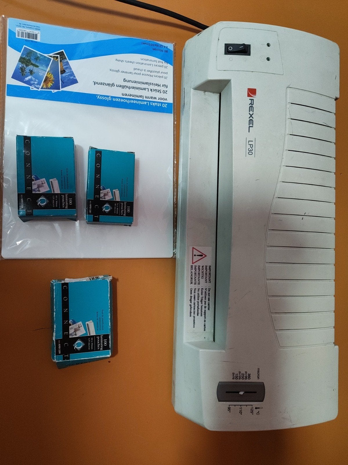 Rexel LP30 lamineerapparaat met lamineerhoezen, Ophalen of Verzenden, Gebruikt