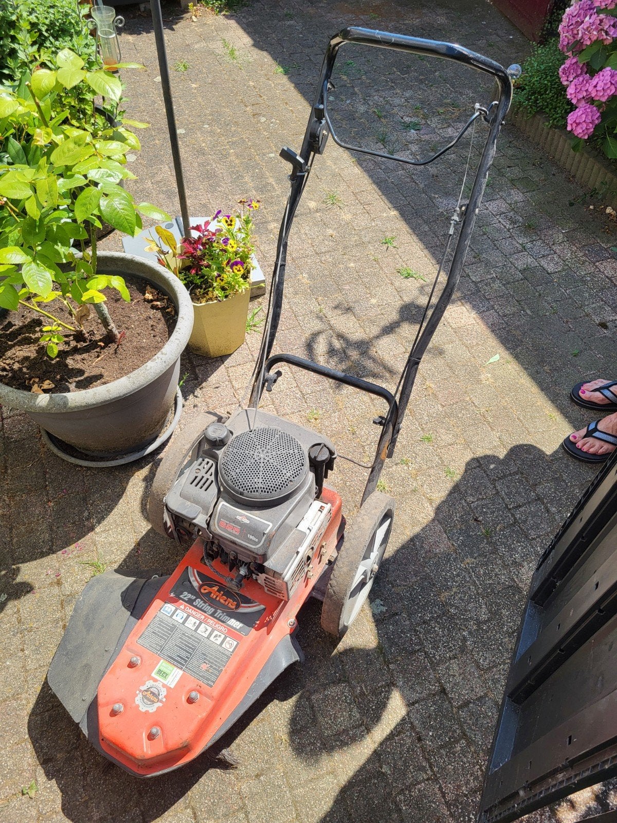 Professionele onkruidborstelmachine met extra borstels, Ophalen of Verzenden, Gebruikt