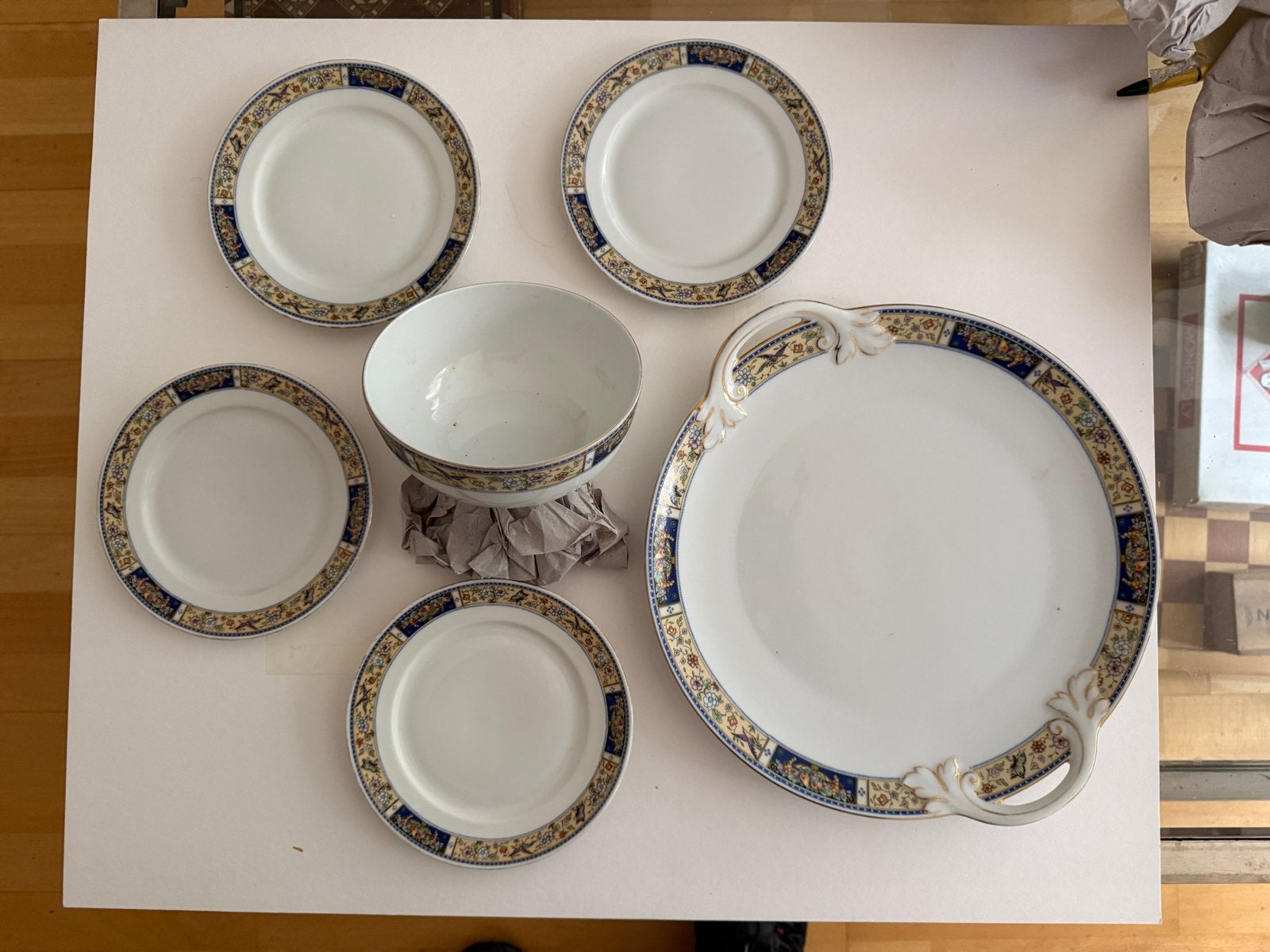 Rosenthal Bavaria servies met vogel- en bloemmotief, Antiek en Kunst, Ophalen