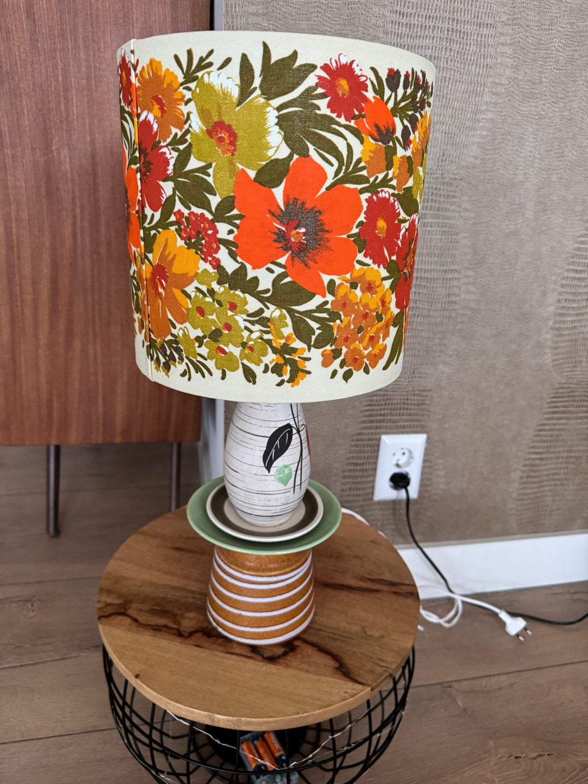 Diverse vintage lampen met stenen voet - werkend, Ophalen