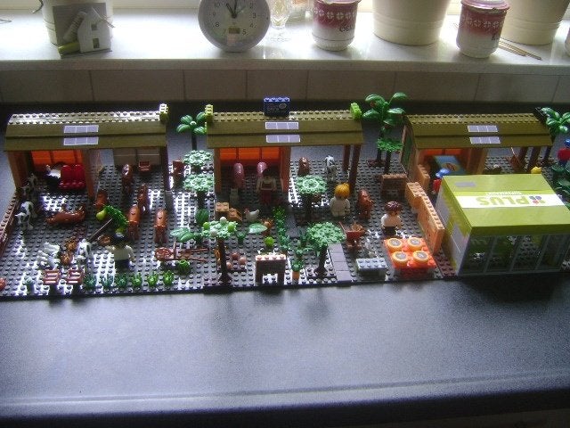 2 grondplaten met plus bricks boerderij, Ophalen of Verzenden, Zo goed als nieuw