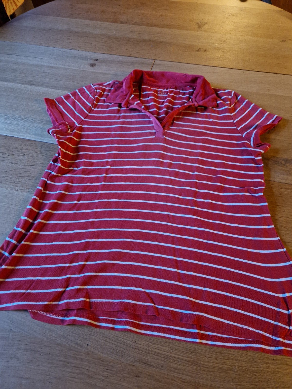 ROOD BRETONS GESTREEPT POLOSHIRT MAAT XL, Ophalen of Verzenden, Maat 46/48 (XL) of groter, Rood, Korte mouw
