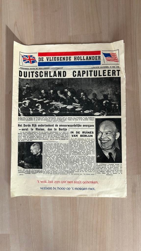 De vliegende Hollander laatste nr.10 mei 1945, Ophalen of Verzenden, Nederland, Boek of Tijdschrift