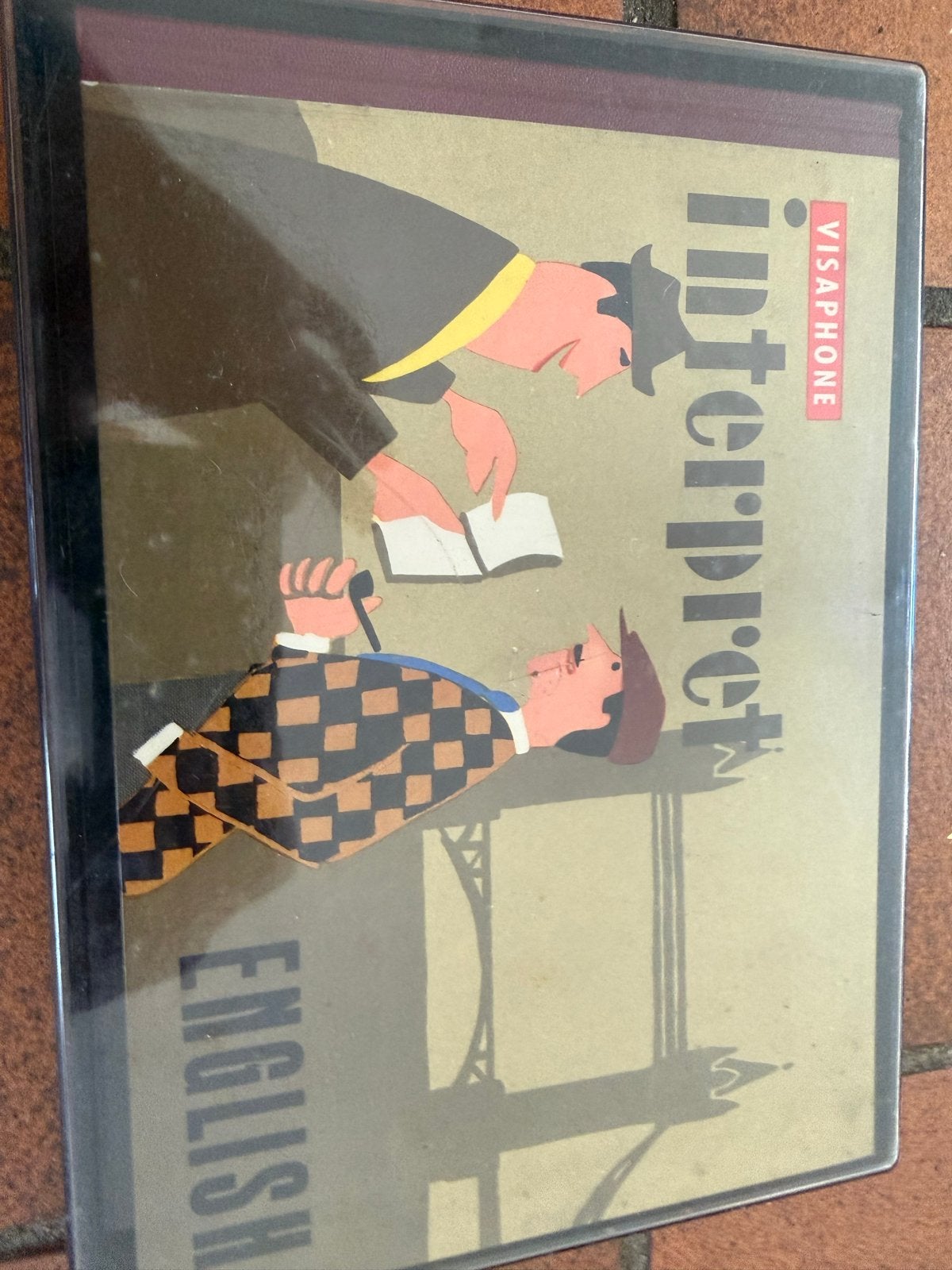 Vintage Engelse les met boek en vinyl platen - Visaphone, Boeken, Ophalen of Verzenden, Zo goed als nieuw, Non-fictie
