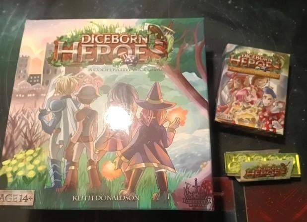 Diceborn Heroes + Expansion, Hobby en Vrije tijd, Gezelschapsspellen | Bordspellen, Ophalen of Verzenden