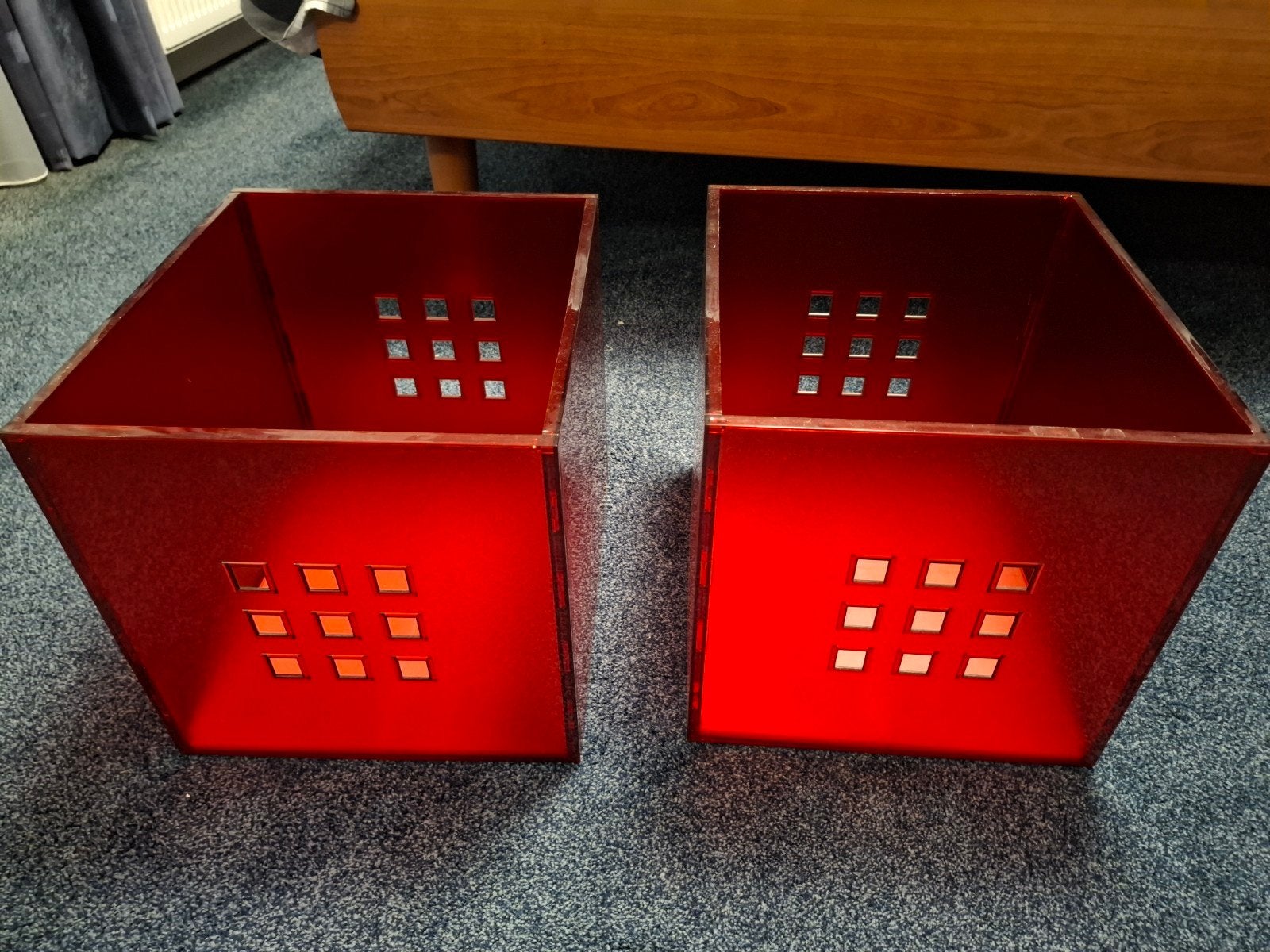 2x Ikea Lekman bakken - rood, Ophalen, Minder dan 50 cm, Zo goed als nieuw, 5 – 50
