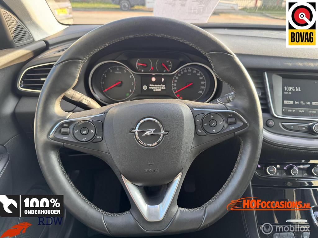 Opel Grandland X 1.6 Turbo Ultimate AUTOMAAT/LEDER/CARPLAY, Zwart, 4 cilinders, Leder en Stof, Zwart