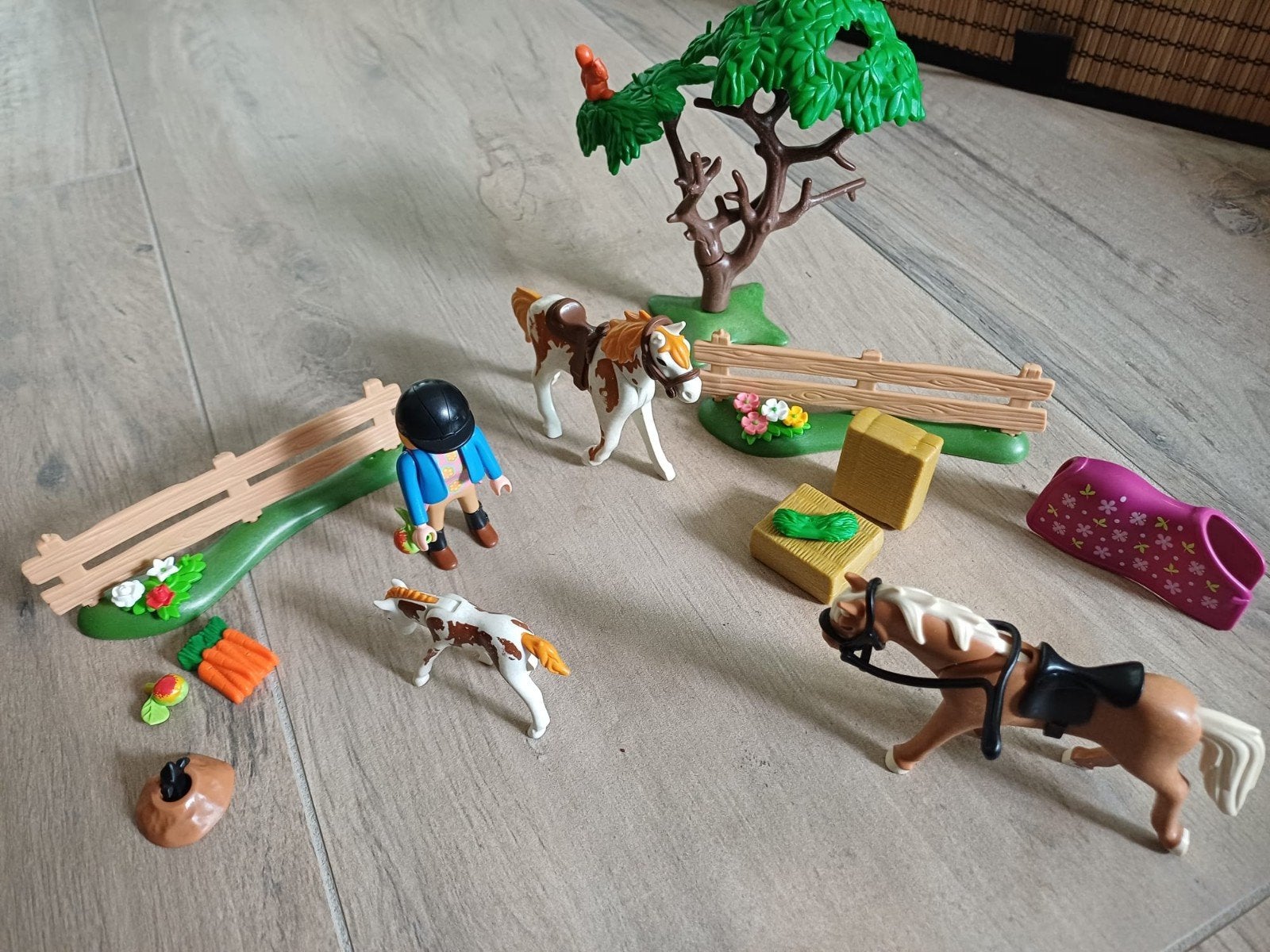 Playmobil paarden set met ruiter en accessoires, Gebruikt, Complete set, Ophalen of Verzenden, Country