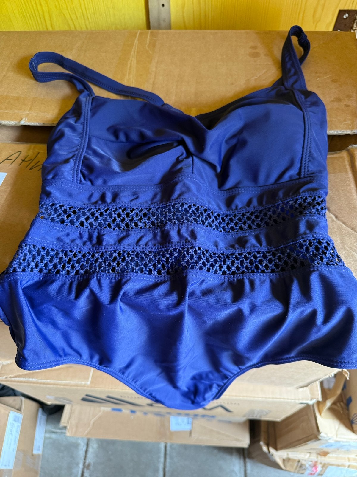 Nieuw marineblauwe badpak met opengewerkt detail, Ophalen of Verzenden, Nieuw, Blauw, Badpak