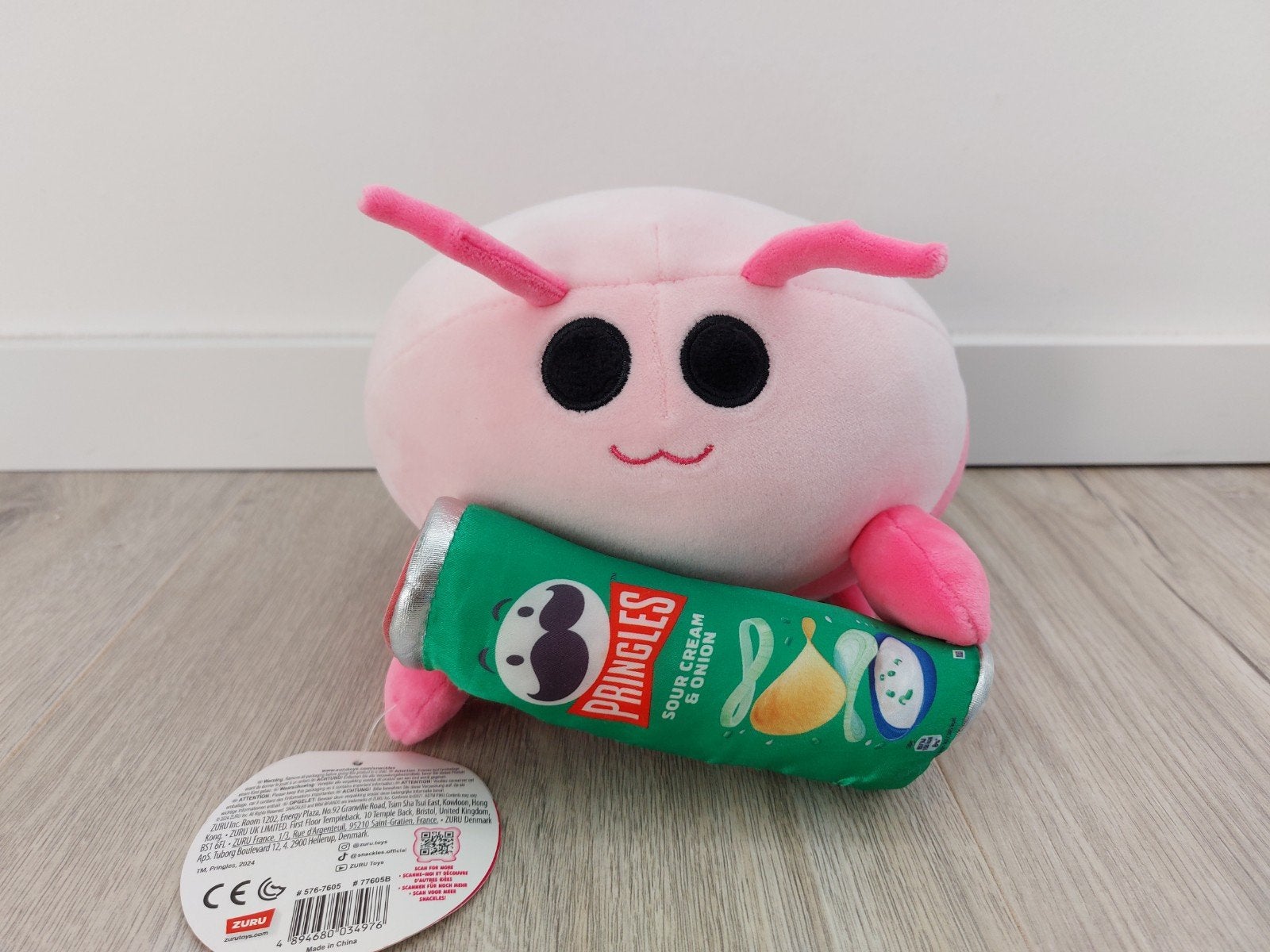 Nieuw! Knuffel zuru snackles Pringles roze garnaal L1425, Kinderen en Baby's, Speelgoed | Knuffels en Pluche, Ophalen of Verzenden