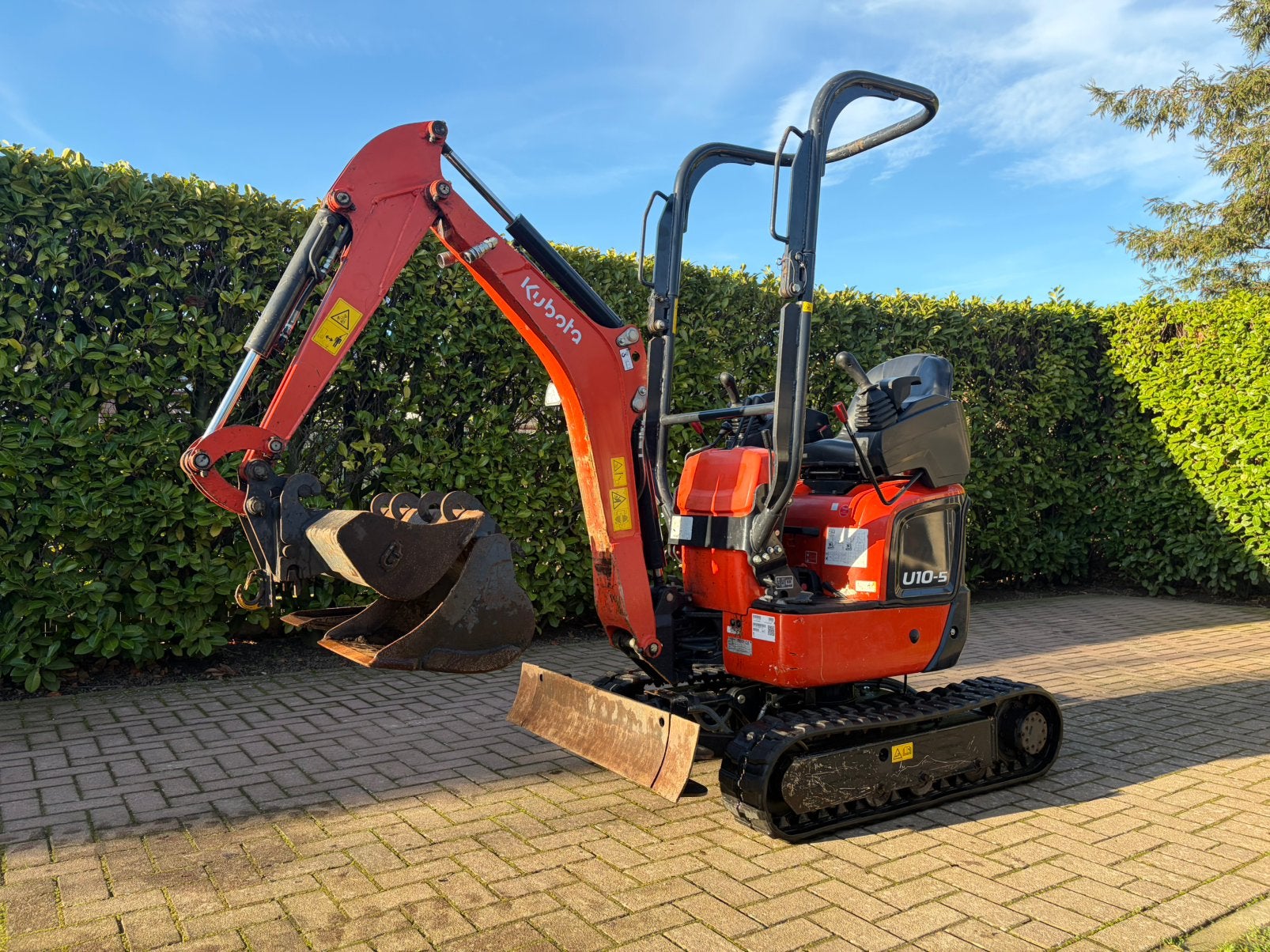 Kubota U10-5 minigraver, Ophalen, Graafmachine