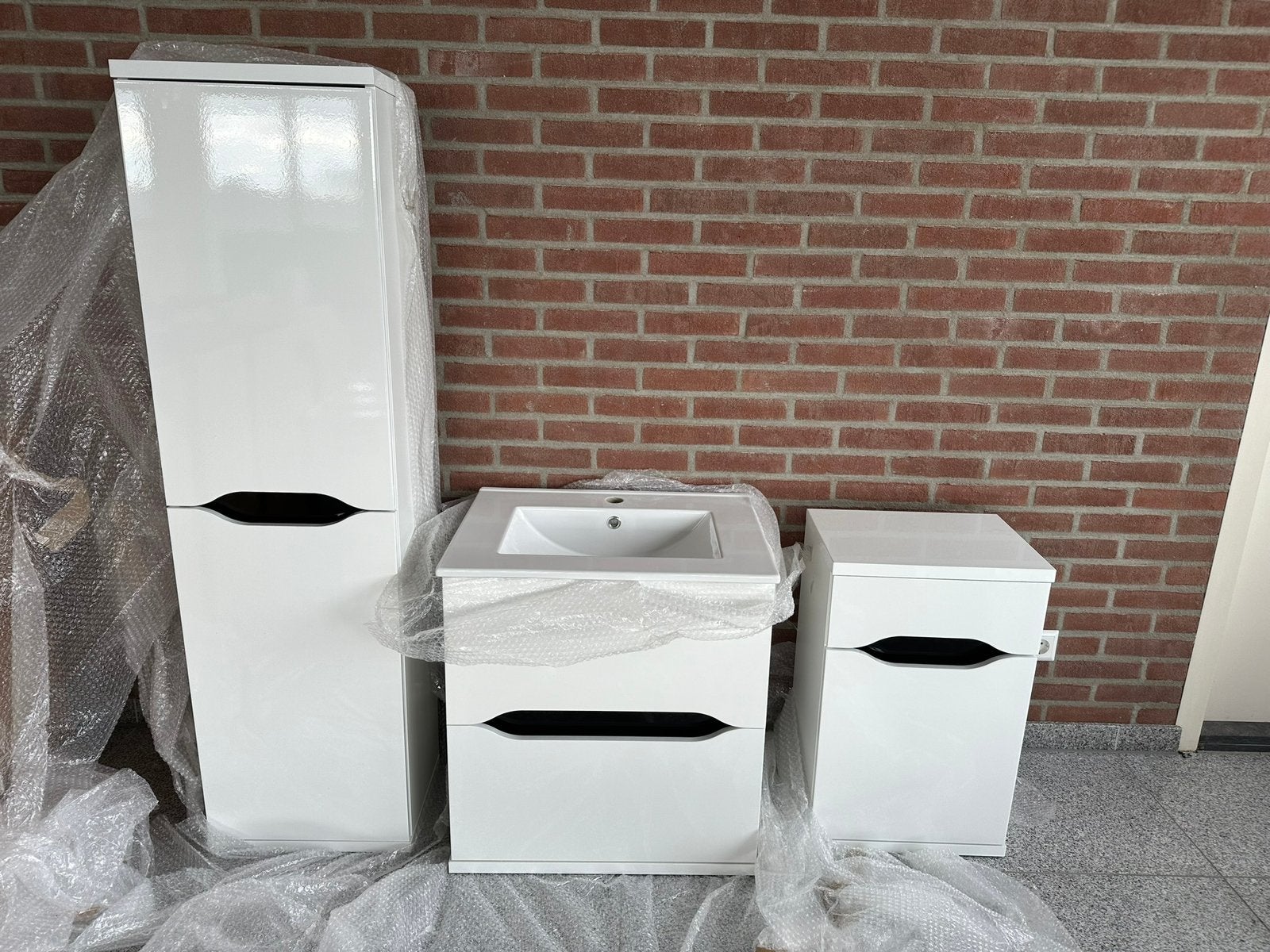 Badkamermeubel set 3-delig wit, Huis en Inrichting, Badkamer | Badkamermeubels, Ophalen, Nieuw, 25 tot 50 cm, Minder dan 100 cm