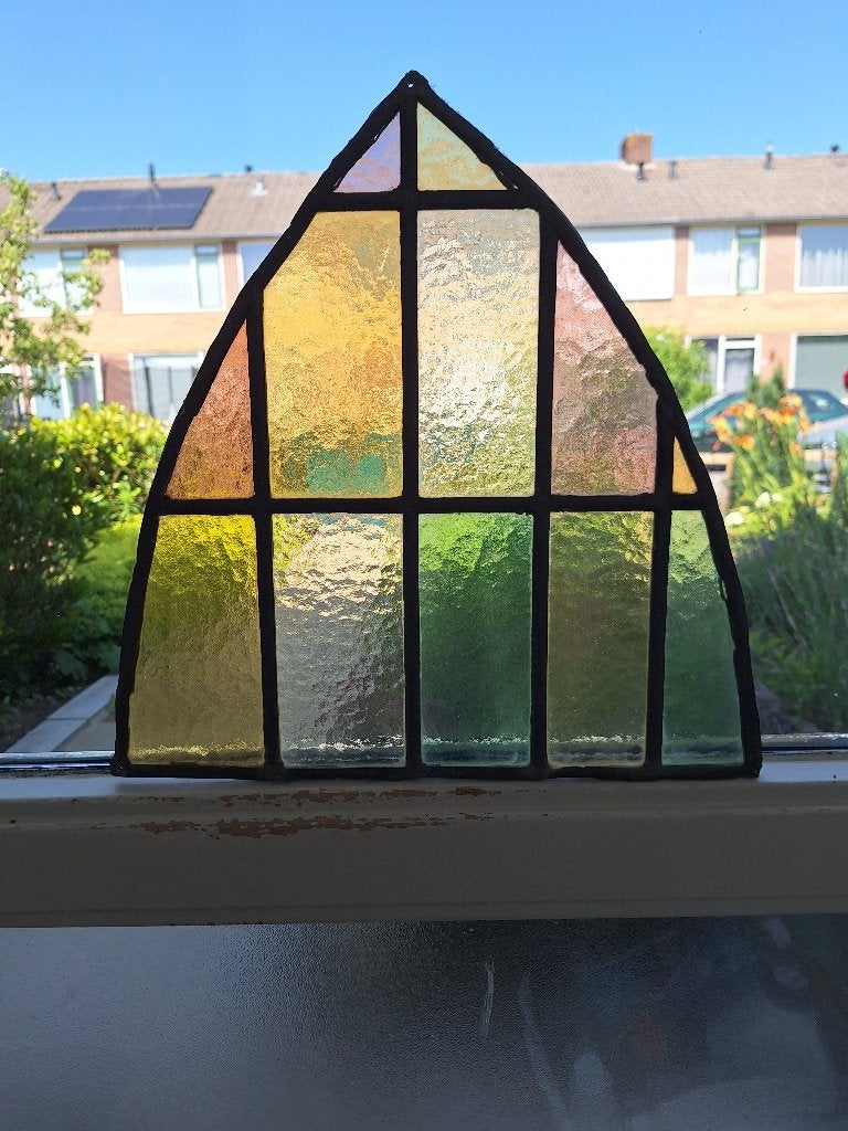 Glas en lood raam, Antiek en Kunst, Ophalen