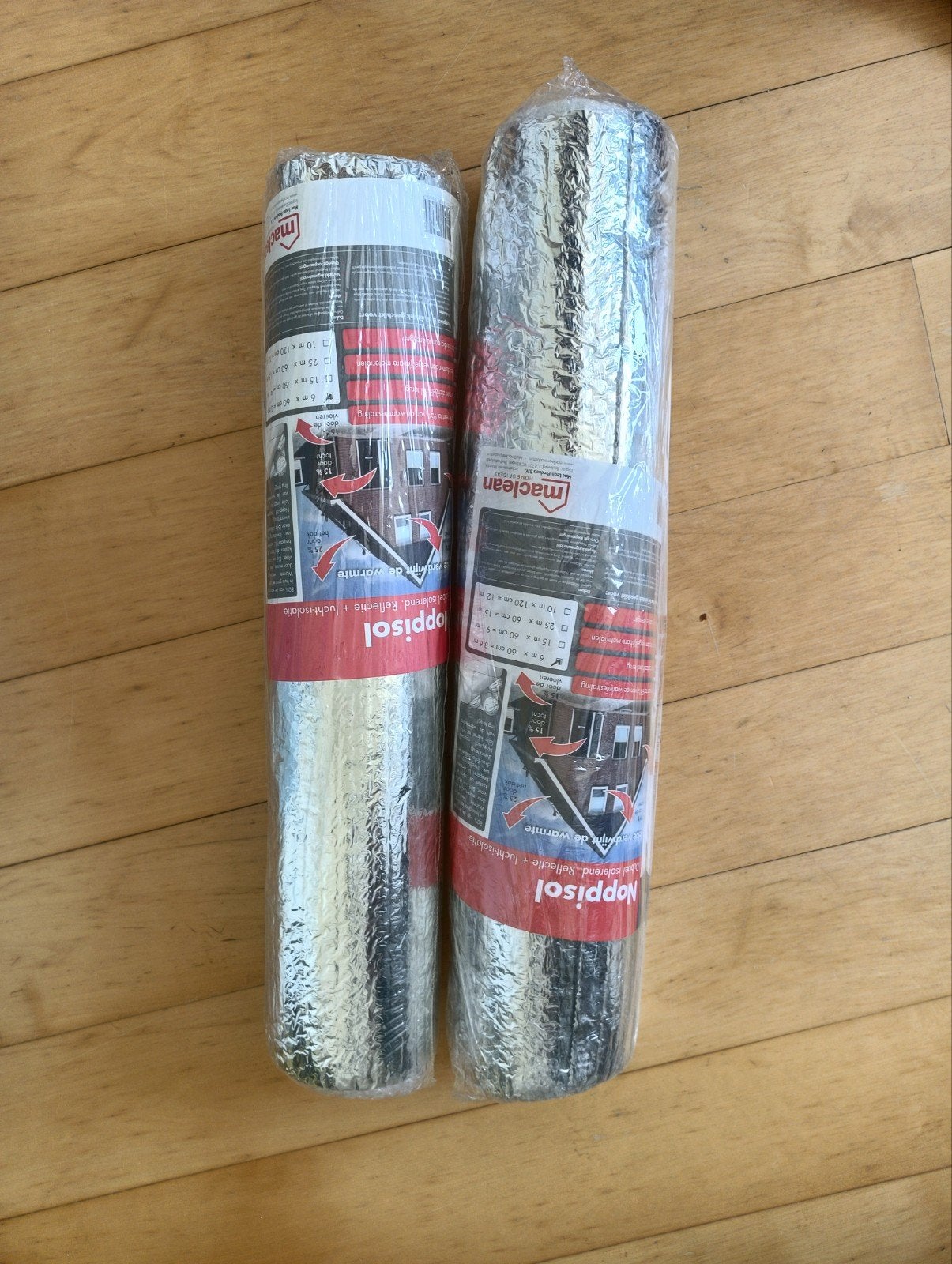 Noppisol isolatiefolie - 2 rollen (6m x 60cm), Minder dan 4 cm, Overige materialen, Nieuw, Ophalen of Verzenden