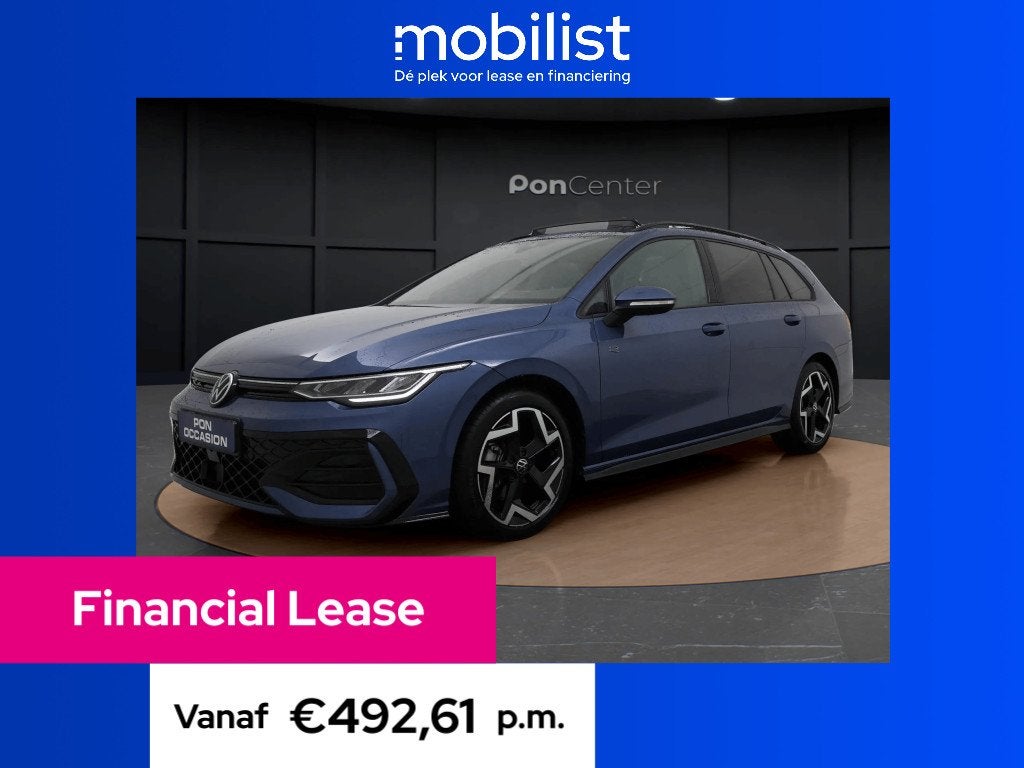 Volkswagen Golf Variant 1.5 eTSI R-Line (bj 2025, automaat), 4 cilinders, 150 pk, Blauw, 1337 kg