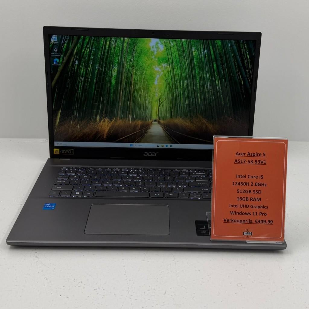 Acer Aspire 5 A517-53-53V1 Laptop | i5-12450 512GB SSD 16GB, Computers en Software, Windows Laptops, Met videokaart, 2 tot 3 Ghz